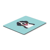 Caroline'S Treasures Checkerboard Blue Bernese Mountain Dog Mouse Pad/Hot Pad/Trivet (Bb1175Mp)
