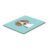 Caroline'S Treasures Checkerboard Blue Beagle Mouse Pad/Hot Pad/Trivet (Bb1177Mp)