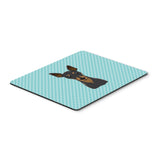 Caroline'S Treasures Checkerboard Blue Min Pin Mouse Pad/Hot Pad/Trivet (Bb1178Mp)