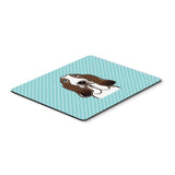 Caroline'S Treasures Checkerboard Blue Basset Hound Mouse Pad/Hot Pad/Trivet (Bb1181Mp)