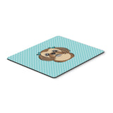 Caroline'S Treasures Checkerboard Blue Chocolate Brown Shih Tzu Mouse Pad/Hot Pad/Trivet (Bb1187Mp)