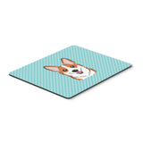 Caroline'S Treasures Checkerboard Blue Corgi Mouse Pad/Hot Pad/Trivet (Bb1192Mp)