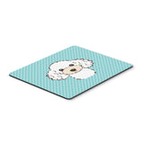 Caroline'S Treasures Checkerboard Blue White Poodle Mouse Pad/Hot Pad/Trivet (Bb1195Mp)
