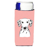 Checkerboard Pink Dalmatian Ultra Beverage Insulators For Slim Cans Bb1210Muk