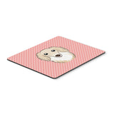Caroline'S Treasures Checkerboard Pink Longhair Creme Dachshund Mouse Pad/Hot Pad/Trivet (Bb1212Mp)