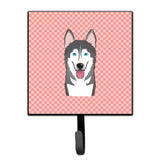 Caroline'S Treasures Bb1218Sh4 Checkerboard Pink Alaskan Malamute Leash Or Key Holder, Small, Multicolor
