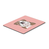 Caroline'S Treasures Checkerboard Pink English Bulldog Mouse Pad/Hot Pad/Trivet (Bb1219Mp)