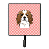 Caroline'S Treasures Bb1224Sh4 Checkerboard Pink Cavalier Spaniel Leash Or Key Holder, Small, Multicolor