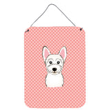 Caroline'S Treasures Checkerboard Pink Westie Wall Or Door Hanging Prints, 16 X 12