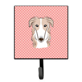 Caroline'S Treasures Bb1228Sh4 Checkerboard Pink Borzoi Leash Or Key Holder, Small, Multicolor