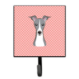 Caroline'S Treasures Bb1236Sh4 Checkerboard Pink Italian Greyhound Leash Or Key Holder, Small, Multicolor