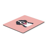 Caroline'S Treasures Checkerboard Pink Bernese Mountain Dog Mouse Pad/Hot Pad/Trivet (Bb1237Mp)