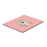 Caroline'S Treasures Checkerboard Pink Afghan Hound Mouse Pad/Hot Pad/Trivet (Bb1244Mp)