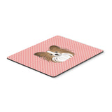 Caroline'S Treasures Checkerboard Pink Papillon Mouse Pad/Hot Pad/Trivet (Bb1248Mp)
