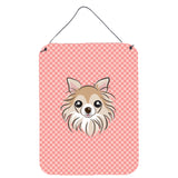 Caroline'S Treasures Checkerboard Pink Chihuahua Wall Or Door Hanging Prints, 16 X 12