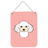 Caroline'S Treasures Checkerboard Pink White Poodle Wall Or Door Hanging Prints, 16 X 12