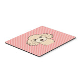 Caroline'S Treasures Checkerboard Pink Buff Poodle Mouse Pad/Hot Pad/Trivet (Bb1258Mp)