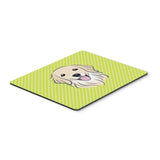 Caroline'S Treasures Checkerboard Lime Green Golden Retriever Mouse Pad/Hot Pad/Trivet (Bb1267Mp)
