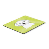 Caroline'S Treasures Checkerboard Lime Green Maltese Mouse Pad/Hot Pad/Trivet (Bb1270Mp)