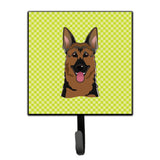 Caroline'S Treasures Bb1273Sh4 Checkerboard Lime Green German Shepherd Leash Or Key Holder, Small, Multicolor
