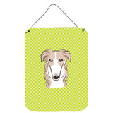 Caroline'S Treasures Checkerboard Lime Green Borzoi Wall Or Door Hanging Prints, 16 X 12