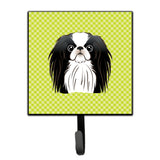 Caroline'S Treasures Bb1292Sh4 Checkerboard Lime Green Japanese Chin Leash Or Key Holder, Small, Multicolor