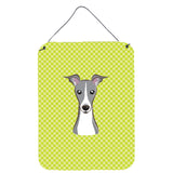 Caroline'S Treasures Checkerboard Lime Green Italian Greyhound Wall Or Door Hanging Prints, 16 X 12
