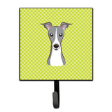 Caroline'S Treasures Bb1298Sh4 Checkerboard Lime Green Italian Greyhound Leash Or Key Holder, Small, Multicolor
