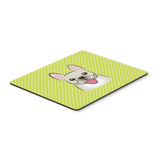 Caroline'S Treasures Checkerboard Lime Green French Bulldog Mouse Pad/Hot Pad/Trivet (Bb1300Mp)
