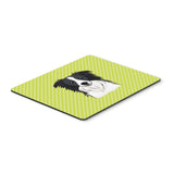Caroline'S Treasures Checkerboard Lime Green Border Collie Mouse Pad/Hot Pad/Trivet (Bb1303Mp)