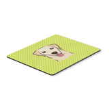Caroline'S Treasures Checkerboard Lime Green Golden Retriever Mouse Pad/Hot Pad/Trivet (Bb1314Mp)