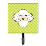 Caroline'S Treasures Bb1319Sh4 Checkerboard Lime Green White Poodle Leash Or Key Holder, Small, Multicolor