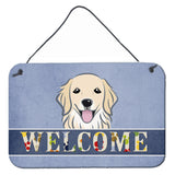 Caroline'S Treasures Bb1391Ds812 Golden Retriever Welcome Wall Or Door Hanging Prints, 8 X 12, Multicolor