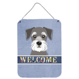 Caroline'S Treasures Bb1392Ds1216 Schnauzer Welcome Wall Or Door Hanging Prints, 16 X 12, Multicolor
