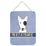 Caroline'S Treasures Bb1395Ds1216 Bull Terrier Welcome Wall Or Door Hanging Prints, 16 X 12, Multicolor