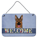Caroline'S Treasures Bb1397Ds812 German Shepherd Welcome Wall Or Door Hanging Prints, 8 X 12, Multicolor