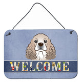 Caroline'S Treasures Bb1402Ds812 Cocker Spaniel Welcome Wall Or Door Hanging Prints, 8 X 12, Multicolor