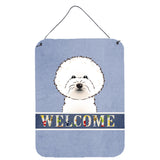 Caroline'S Treasures Bb1403Ds1216 Bichon Frise Welcome Wall Or Door Hanging Prints, 16 X 12, Multicolor