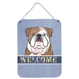 Caroline'S Treasures Bb1405Ds1216 English Bulldog Welcome Wall Or Door Hanging Prints, 16 X 12, Multicolor