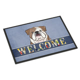 Caroline'S Treasures Bb1405Mat English Bulldog Welcome Indoor Or Outdoor Mat, 18 X 27, Multicolor