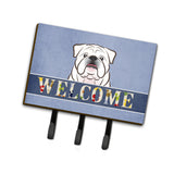 Caroline'S Treasures Bb1406Th68 White English Bulldog Welcome Leash Or Key Holder, Large, Multicolor