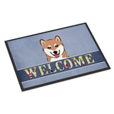 Caroline'S Treasures Bb1411Jmat Shiba Inu Welcome Indoor Or Outdoor Mat, 24 X 36, Multicolor