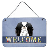 Caroline'S Treasures Bb1416Ds812 Japanese Chin Welcome Wall Or Door Hanging Prints, 8 X 12, Multicolor