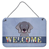 Caroline'S Treasures Bb1417Ds812 Weimaraner Welcome Wall Or Door Hanging Prints, 8 X 12, Multicolor