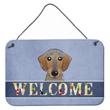 Caroline'S Treasures Bb1419Ds812 Wirehaired Dachshund Welcome Wall Or Door Hanging Prints, 8 X 12, Multicolor