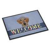 Caroline'S Treasures Bb1419Jmat Wirehaired Dachshund Welcome Indoor Or Outdoor Mat, 24 X 36, Multicolor