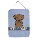 Caroline'S Treasures Bb1420Ds1216 Chocolate Labrador Welcome Wall Or Door Hanging Prints, 16 X 12, Multicolor