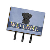 Caroline'S Treasures Bb1421Th68 Black Labrador Welcome Leash Or Key Holder, Large, Multicolor