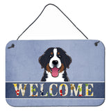 Caroline'S Treasures Bb1423Ds812 Bernese Mountain Dog Welcome Wall Or Door Hanging Prints, 8 X 12, Multicolor