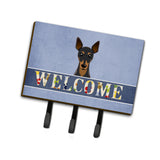 Caroline'S Treasures Bb1426Th68 Min Pin Welcome Leash Or Key Holder, Large, Multicolor